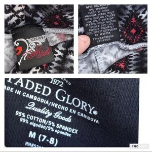 Real Love Diamond Leggings & Faded Glory Top M 7/8
